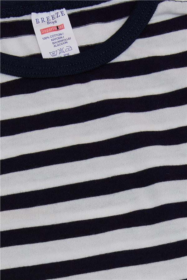 Baby Boy Long-Sleeved T-Shirt with Puppy Print and Hat, Navy Blue (9 Months)