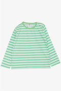 Baby Boy Long-Sleeve T-Shirt with Button Closure, Striped, Pistachio Green (9 Months-1.5 Years)
