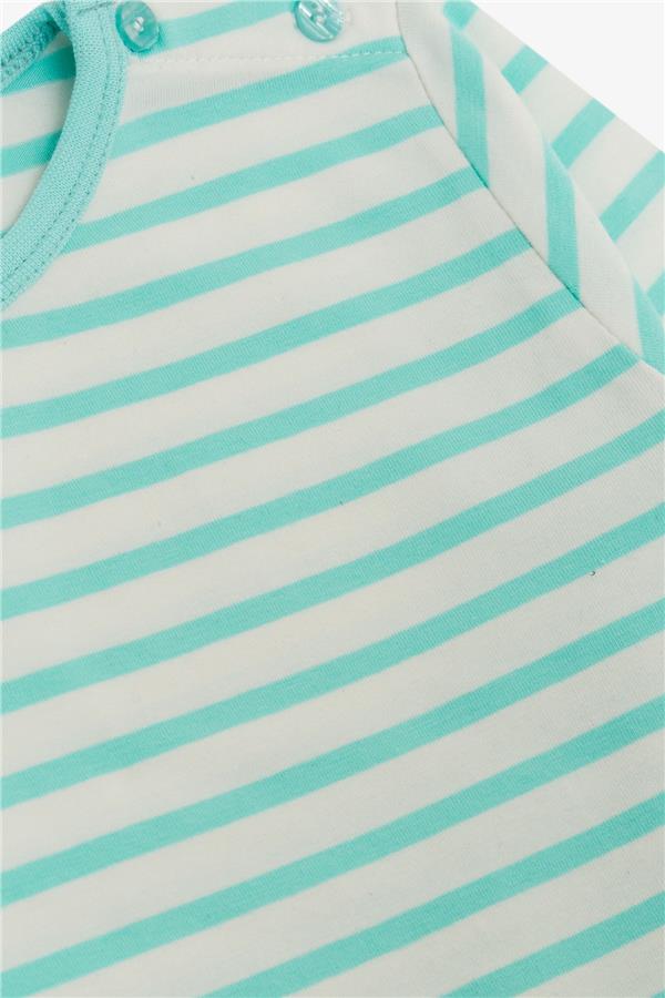 Baby Boy Long-Sleeve T-Shirt, Striped, Aqua Green (9 Months-1.5 Years)