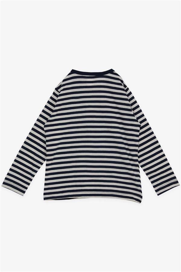 Baby Boy Long-Sleeve T-Shirt with Puppy Print and Hat, Navy Blue (9 Months-1 Years)
