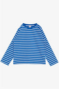 Baby Boy Long-Sleeved T-Shirt with Striped Button Closure, Blue (9 Months-1 Years)