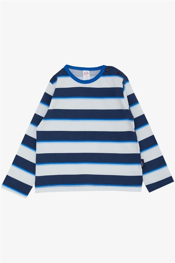 Baby Boy Long-Sleeve T-Shirt with Striped Pattern and Mixed Colors (9 Months-1.5 Years)