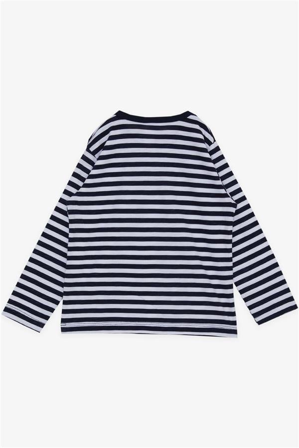 Baby Boy Long-Sleeve T-Shirt with Puppy Print and Hat, Navy Blue (9 Months-1 Years)