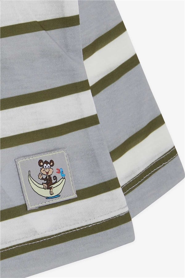 Baby Boy Long-Sleeve T-Shirt, Striped Pattern, Mixed Colors (9 Months)