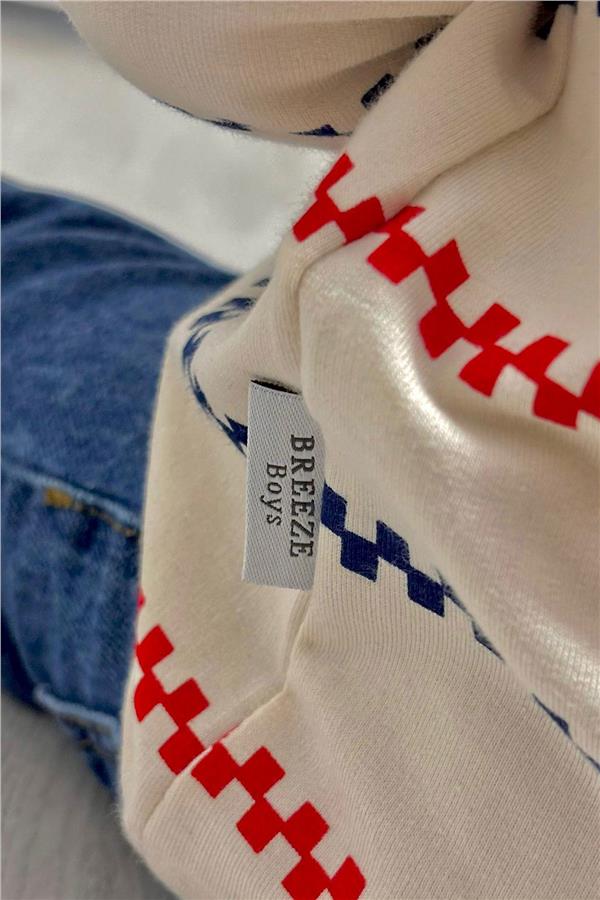 Baby Boy Long-Sleeve T-Shirt with Minimalist Marine Stripes, Cream (9 Months-3 Years)