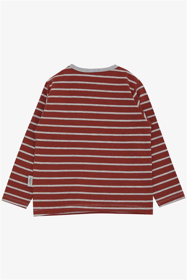 Baby Boy Long-Sleeve T-Shirt, Striped Tile Pattern (9 Months-1.5 Years)