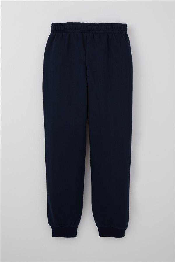 Boys' Basic Sweatpants with Drawstring Accessory, Navy Blue (Ages 4)