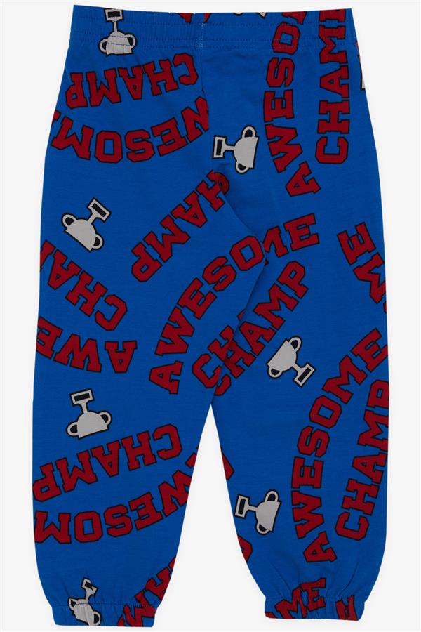 Boys' Sweatpants, Champion Theme, Trophy Design, Navy Blue (1-1.5 Years)