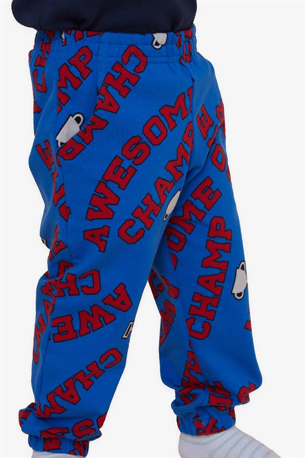 Boys' Sweatpants, Champion Theme, Trophy Design, Navy Blue (1-1.5 Years)
