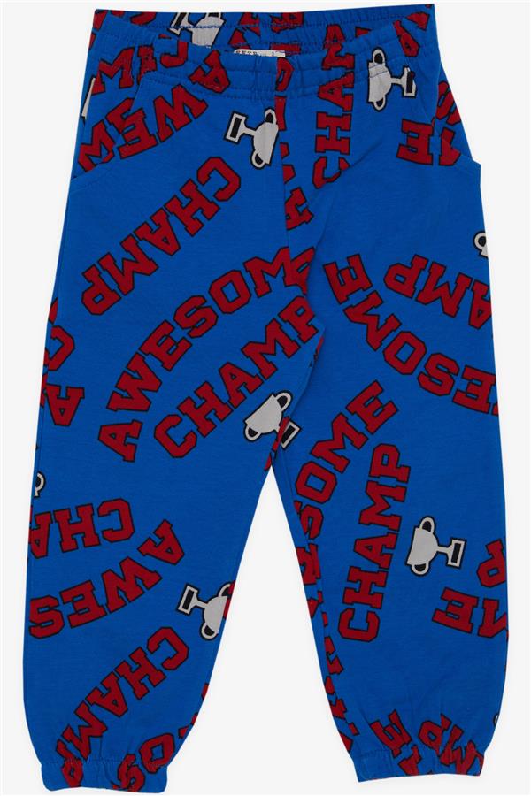 Boys' Sweatpants, Champion Theme, Trophy Design, Navy Blue (1-1.5 Years)