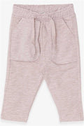 Baby Boy Sweatpants with Patch Pockets, Beige Melange (1-1.5 Years)