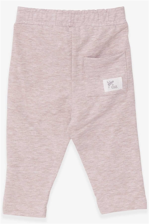 Baby Boy Sweatpants with Patch Pockets, Beige Melange (1-1.5 Years)