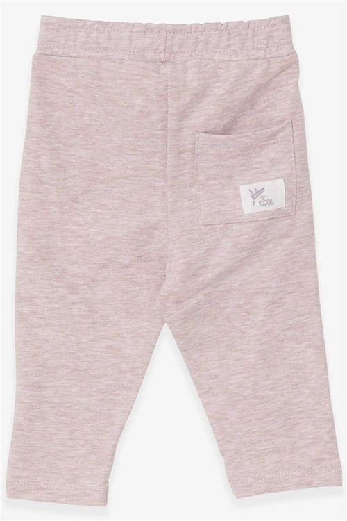 Baby Boy Sweatpants with Patch Pockets, Beige Melange (1-1.5 Years)
