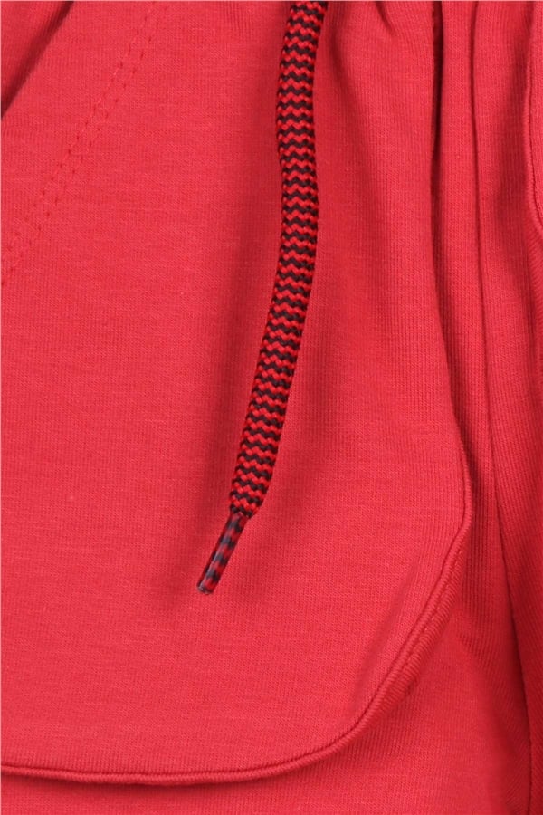 Baby Boy Sweatpants with Patch Pockets, Terracotta (1-1.5 Years)