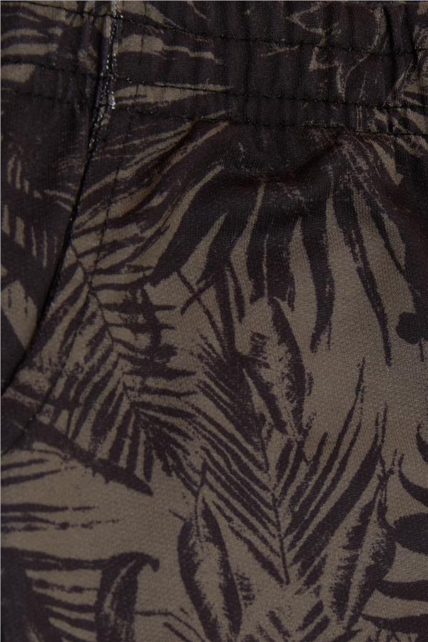 Boys' Sweatpants with Leaf Pattern, Khaki Green (1-1.5 Years)