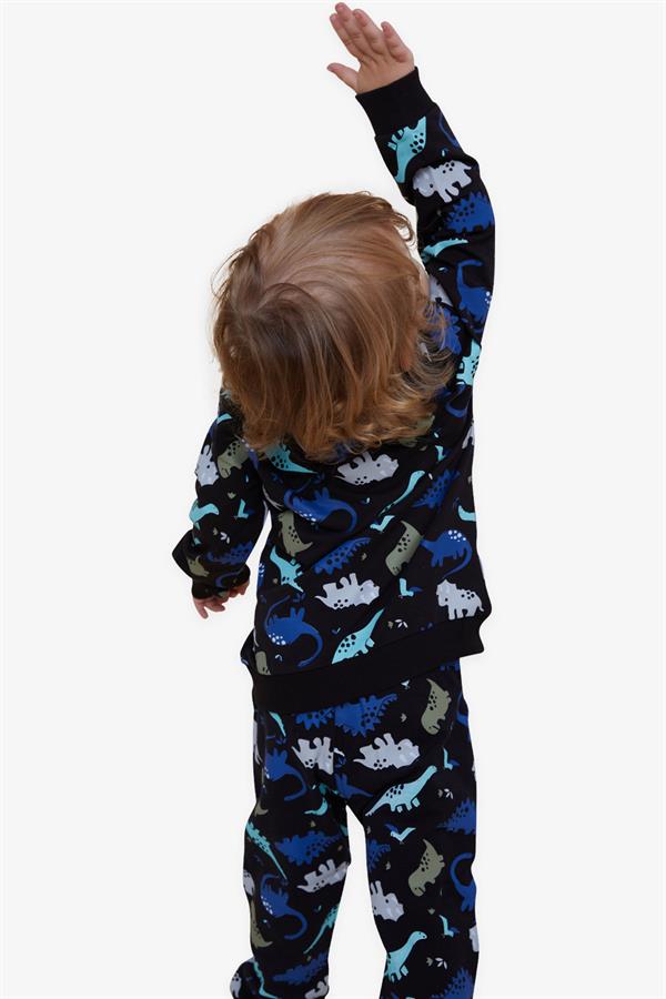 Baby Boy Tracksuit Set, Dinosaur Design, Black (1-1.5 Years)