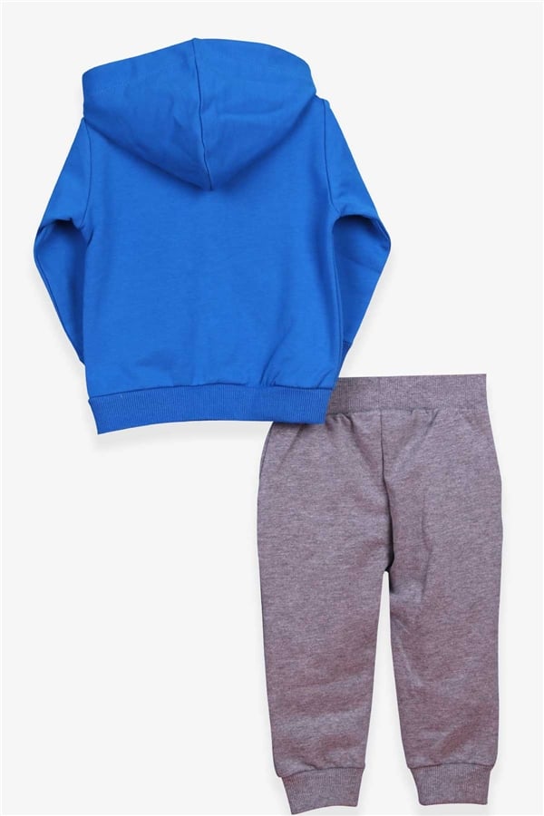 Boys' Tracksuit Set with Dog Embroidery, Navy Blue (Ages 1-3)