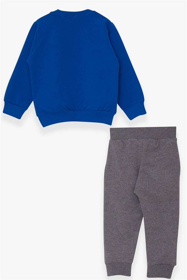 Baby Boy Tracksuit Set with Number Embroidery, Royal Blue (1.5-2 Years)