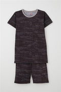 Boys' Pajama Set, Brown Patterned (Ages 4-8)