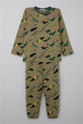 Boys' Pajama Set Sleepy Brush Khaki Green (Ages 4-8)