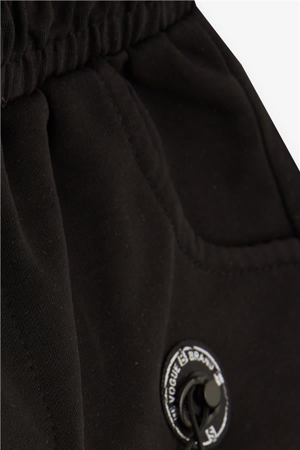 Boys' Shorts with Pockets and Accessories, Black (Ages 3-7)