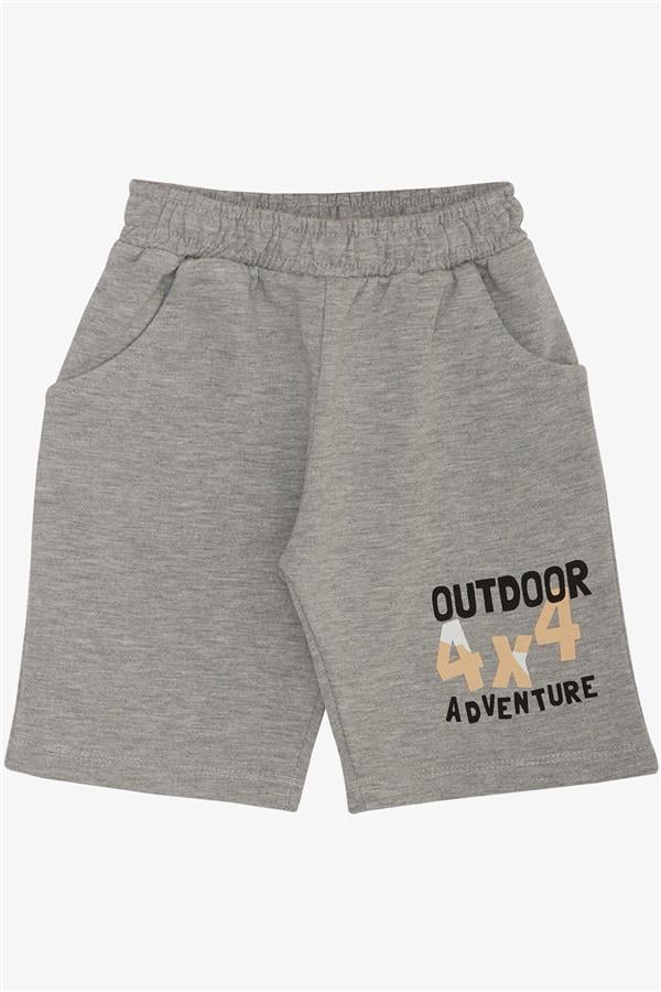 Boys' Shorts Set, Adventure Theme, Car Print, Green (1.5-5 Years)