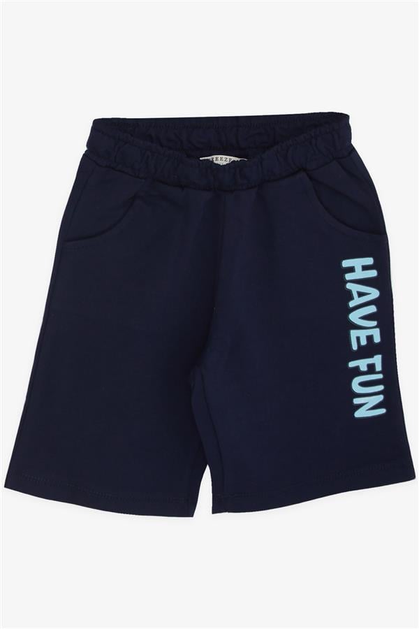 Boys' Shorts Set, Baby Lion Print, Light Blue (1-4 Years)