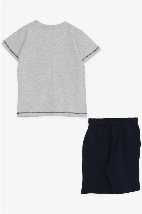 Boys' Shorts Set Cute Puppy Light Grey Melange (Ages 1-4)