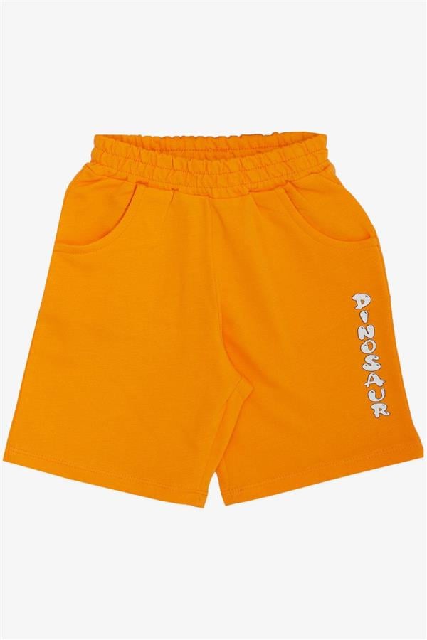 Baby Boy Shorts Set with Cute Dinosaur Friends Print, White (1.5-2 Years)