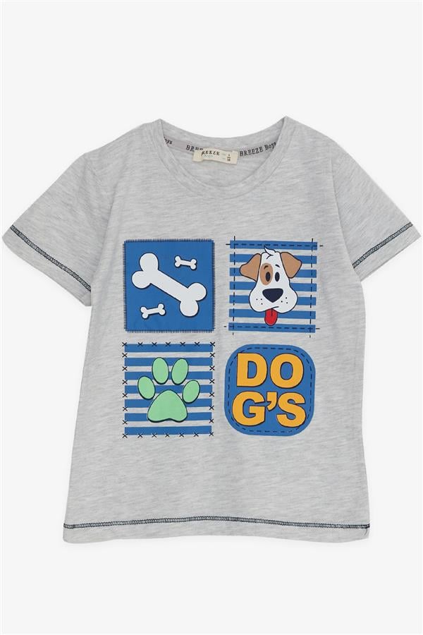 Boys' Shorts Set Cute Puppy Light Grey Melange (Ages 1-4)