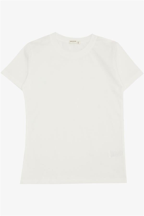 Boys' Basic T-Shirt, Off-White (Ages 4-14)
