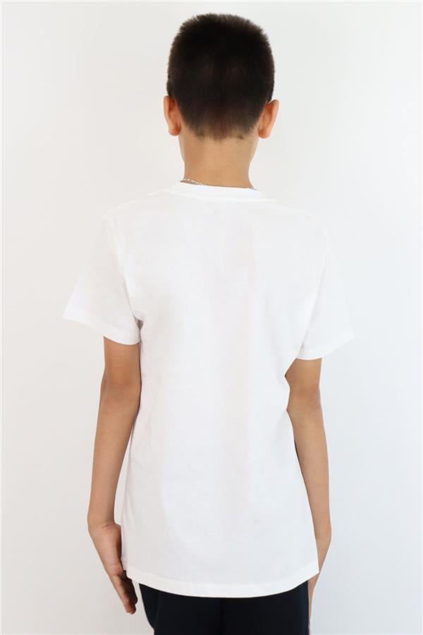 Boys' Basic T-Shirt, Off-White (Ages 4-14)
