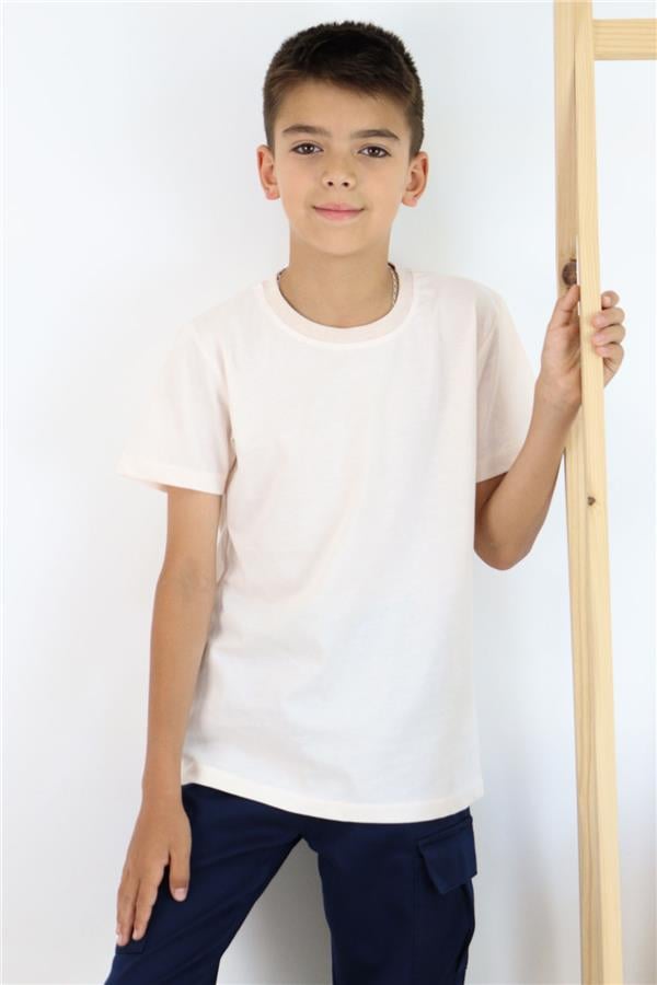 Boys' Basic Powder Pink T-Shirt (Ages 4-14)