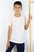 Boys' Basic Powder Pink T-Shirt (Ages 4-14)