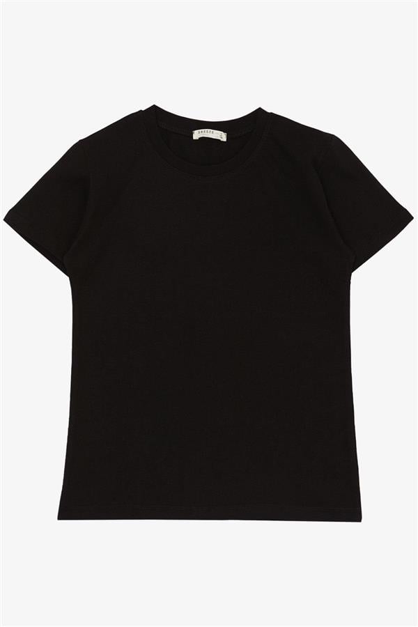 Boys' Basic T-Shirt Black (Ages 4-11)