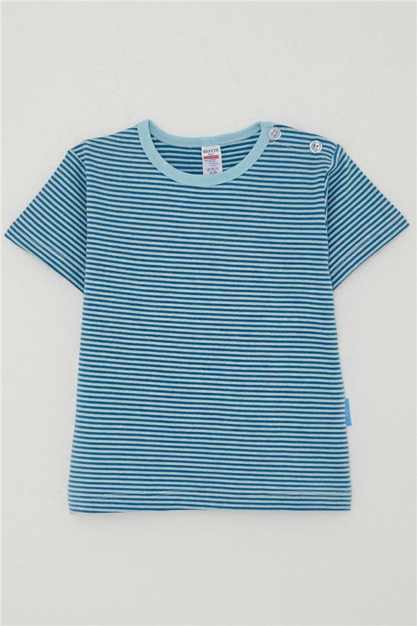 Baby Boy T-Shirt, Striped, Blue (1-1.5 Years)