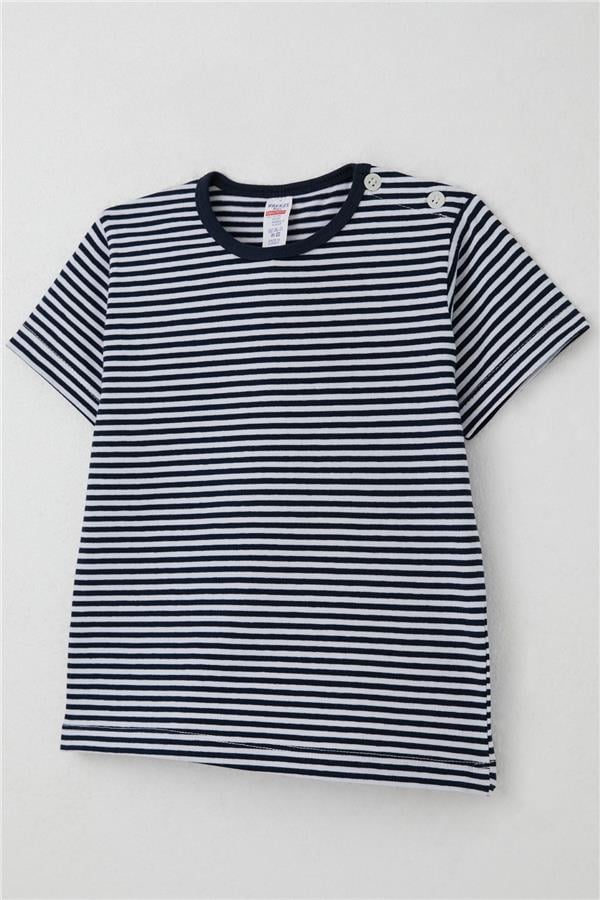 Boys' Striped Navy Blue T-Shirt (Ages 1-4)