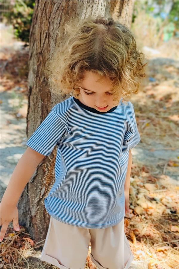Baby Boy T-Shirt, Striped Pattern, Mixed Colors (1-1.5 Years)