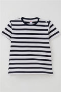 Boys' Striped T-Shirt, Off-White (Ages 1-4)