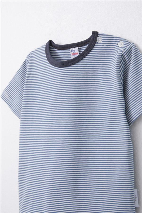 Baby Boy T-Shirt, Striped Pattern, Mixed Colors (1-1.5 Years)