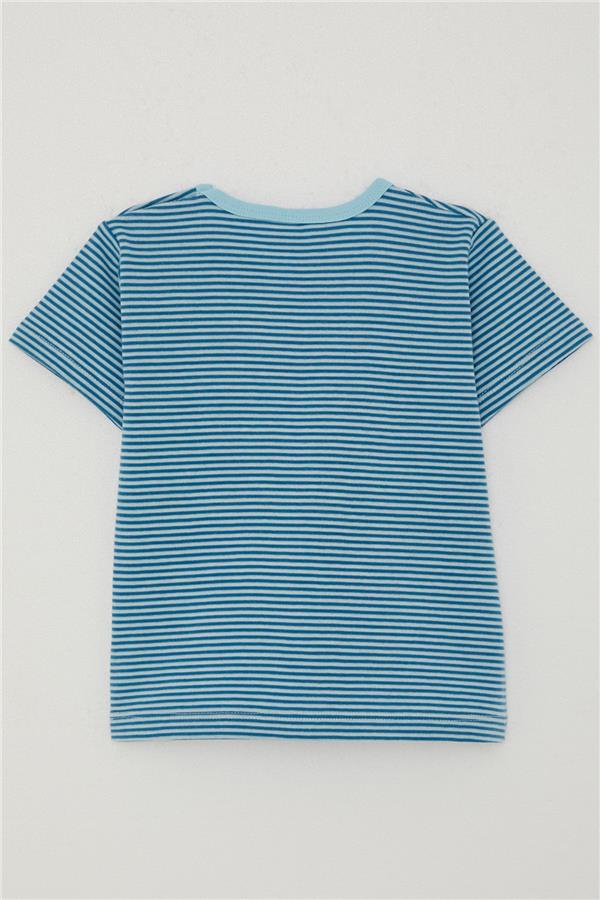 Baby Boy T-Shirt, Striped, Blue (1-1.5 Years)