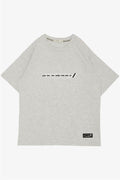 Boys' T-Shirt with Printed Text and Emblem, Light Grey Melange (Ages 9-14)
