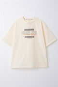 Boys' T-Shirt with Text Print, Cream (Ages 8-14)