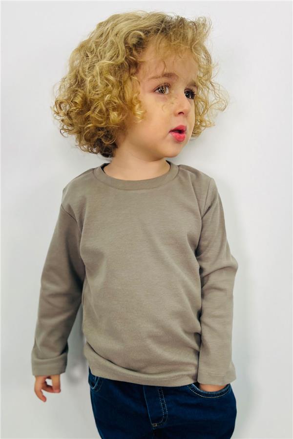Baby Boy Long-Sleeve T-Shirt Basic Khaki Green (1-1.5 Years)