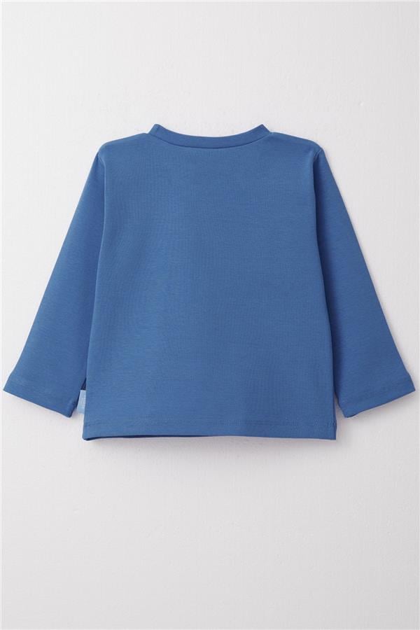 Baby Boy Long-Sleeve T-Shirt Basic Blue (1-2 Years)
