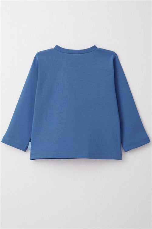 Baby Boy Long-Sleeve T-Shirt Basic Blue (1-2 Years)