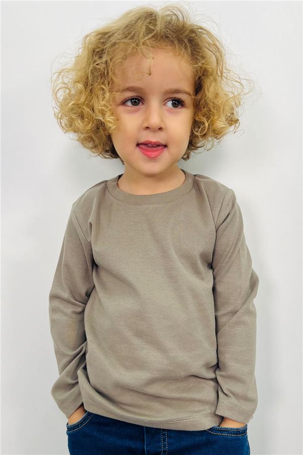 Baby Boy Long-Sleeve T-Shirt Basic Khaki Green (1-1.5 Years)