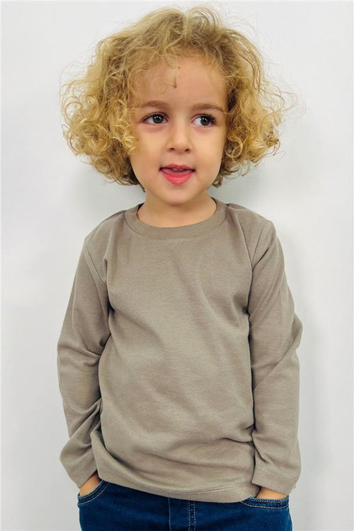 Baby Boy Long-Sleeve T-Shirt Basic Khaki Green (1-1.5 Years)