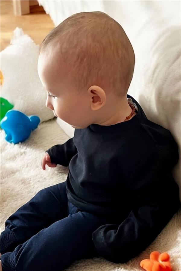 Boys' Long-Sleeve T-Shirt Basic Black (Ages 1-4)