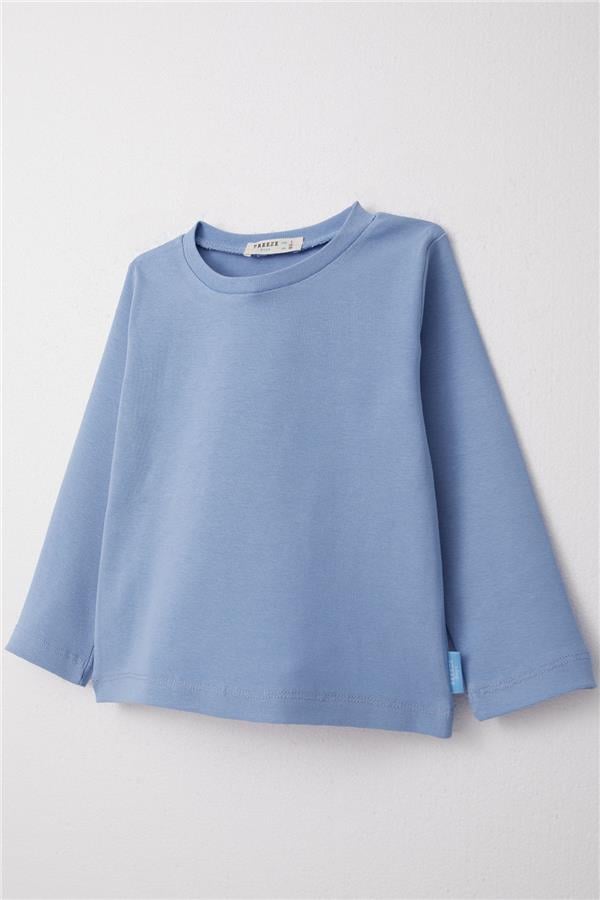 Baby Boy Long-Sleeve T-Shirt Basic Blue (1-1.5 Years)